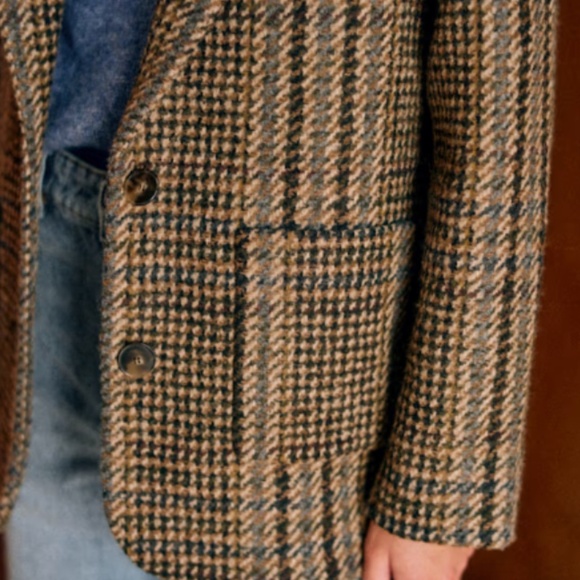 Sezane Jack Jacket in Portsmouth Check - Picture 3 of 16
